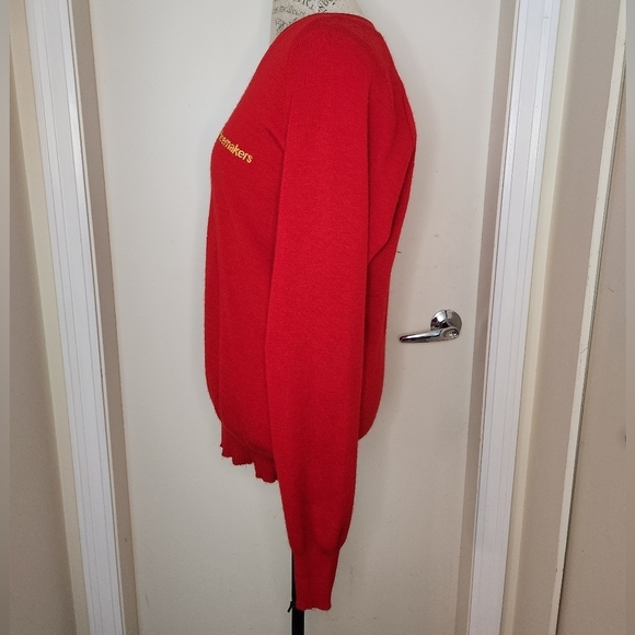 Vintage 80s Red Knit Sweater - Picture 2 of 9
